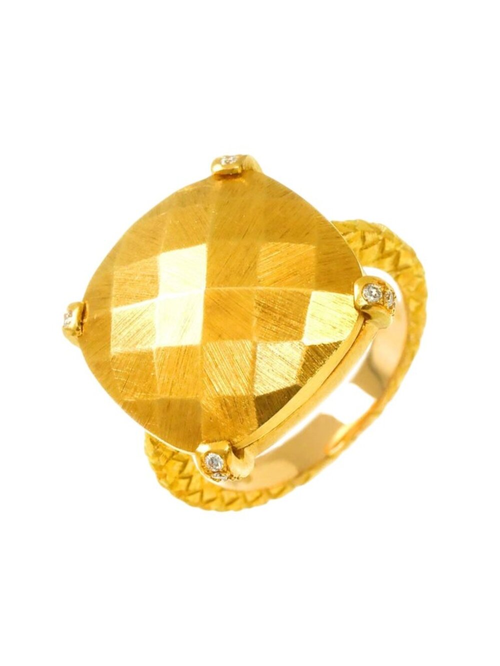 Bottega Veneta Ring Diamond 18k Yellow Gold